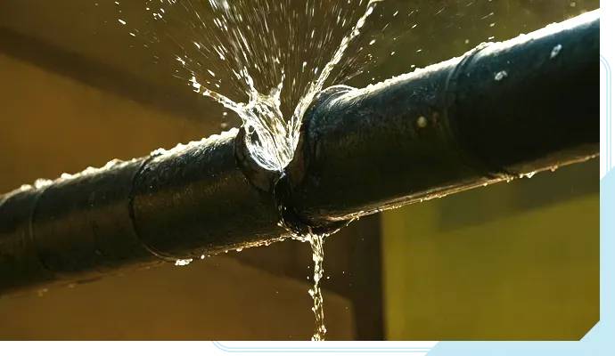 Burst pipe water damage restoration in Houston, TX