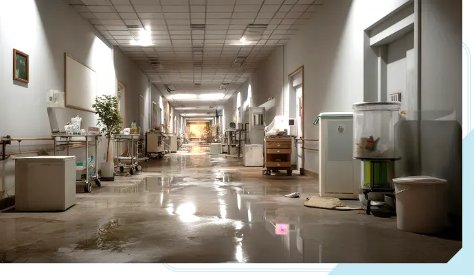 Commercial water damage restoration