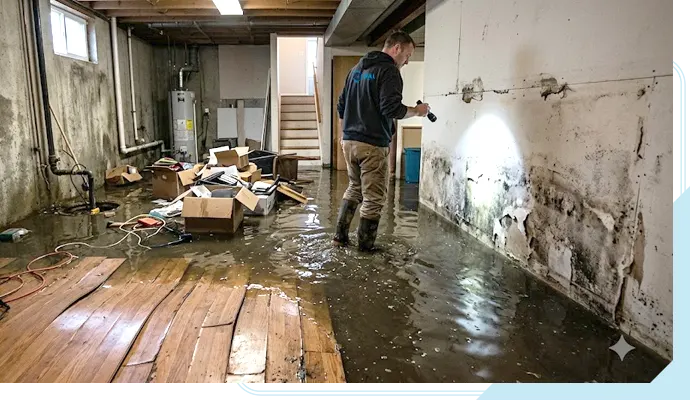 Damp drywall