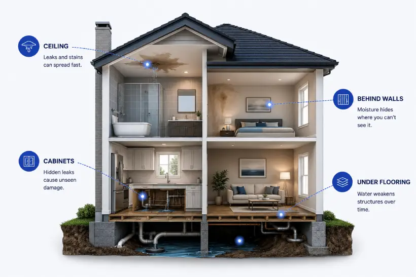 Hidden Water Damage Areas