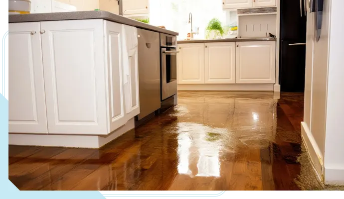 Residential water damage restoration in Houston