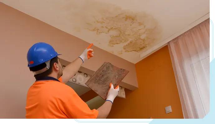 Emergency roof leak water damage restoration in Houston, TX