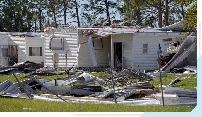 Storm damage restoration service in Houston